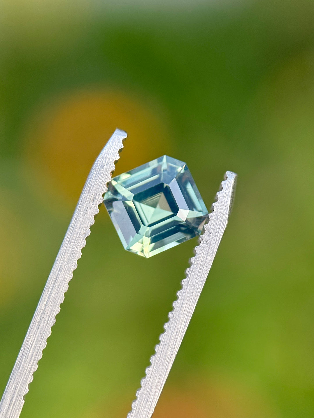 1.58CT Sapphire: Teal Blue Green Precision Asscher Cut
