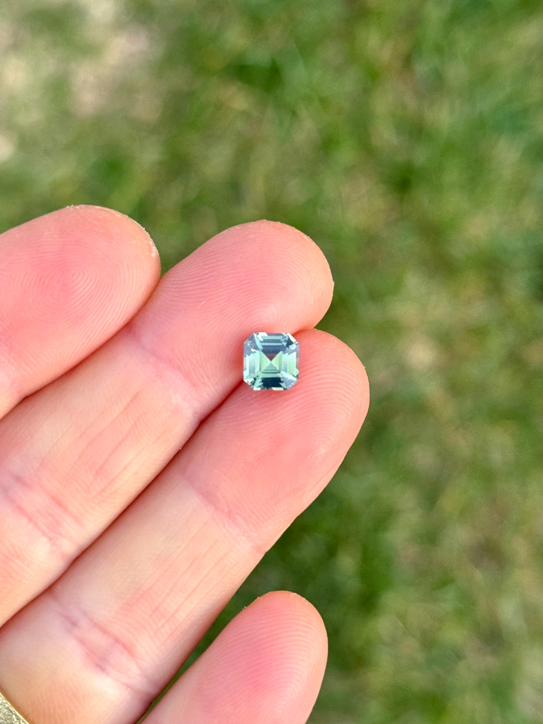 1.58CT Sapphire: Teal Blue Green Precision Asscher Cut