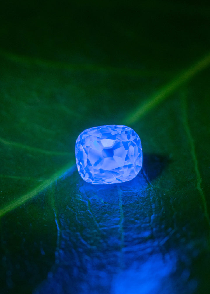 Old Mine Diamond UV Fluorescence Glow