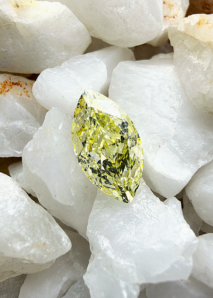 1.03CT Diamond: SI2 Fancy Yellow Marquise Cut