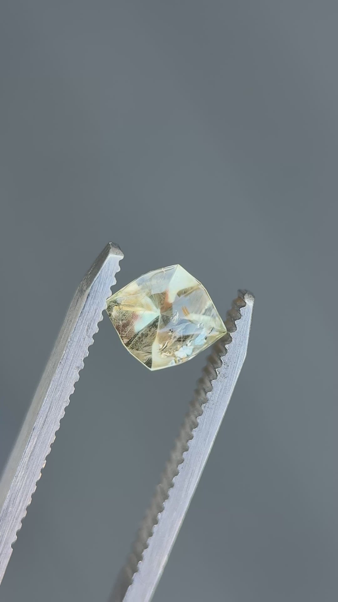 1.22CT Sapphire: Earthy Yellow Teal Green Custom Kite-Rhombus Mixed Cut