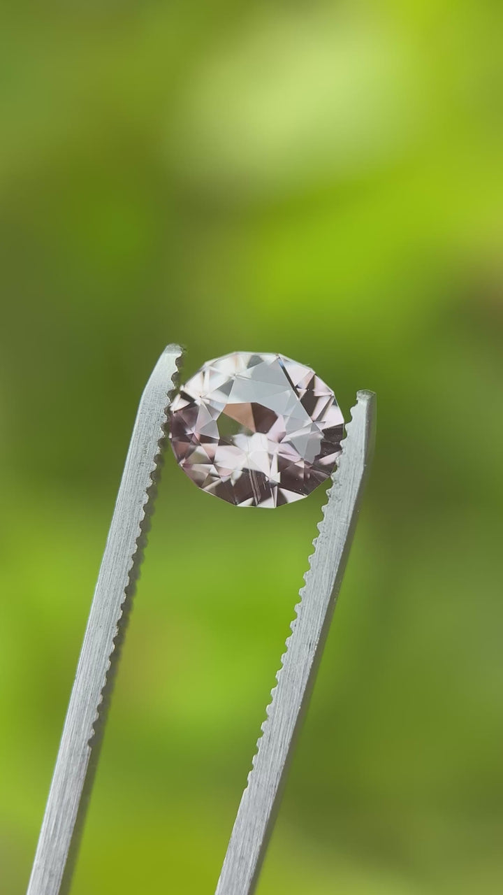 2.86CT Sapphire: Peach to Silver Violet Color Change Precision Custom Geometric Oval Brilliant Cut