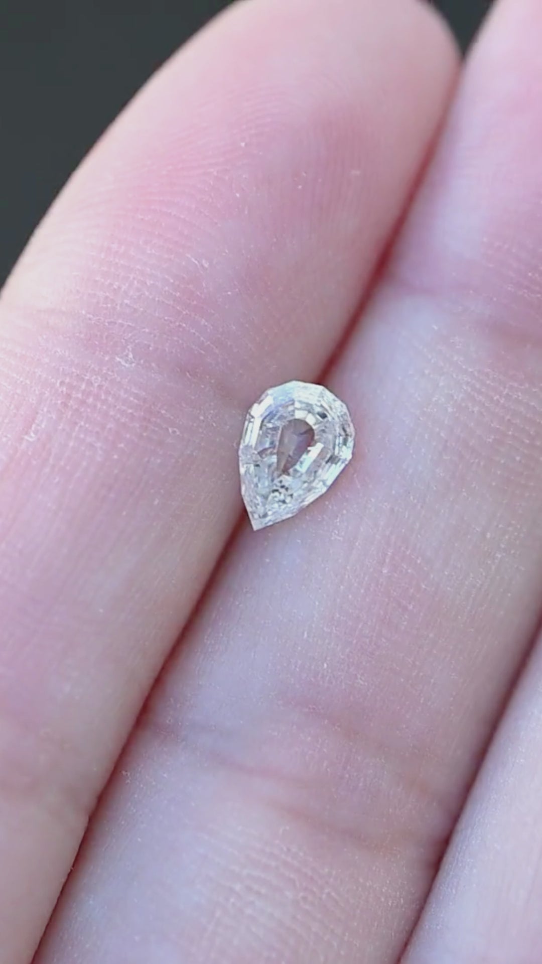 0.97CT Diamond: Salt and Pepper Geopear Cut