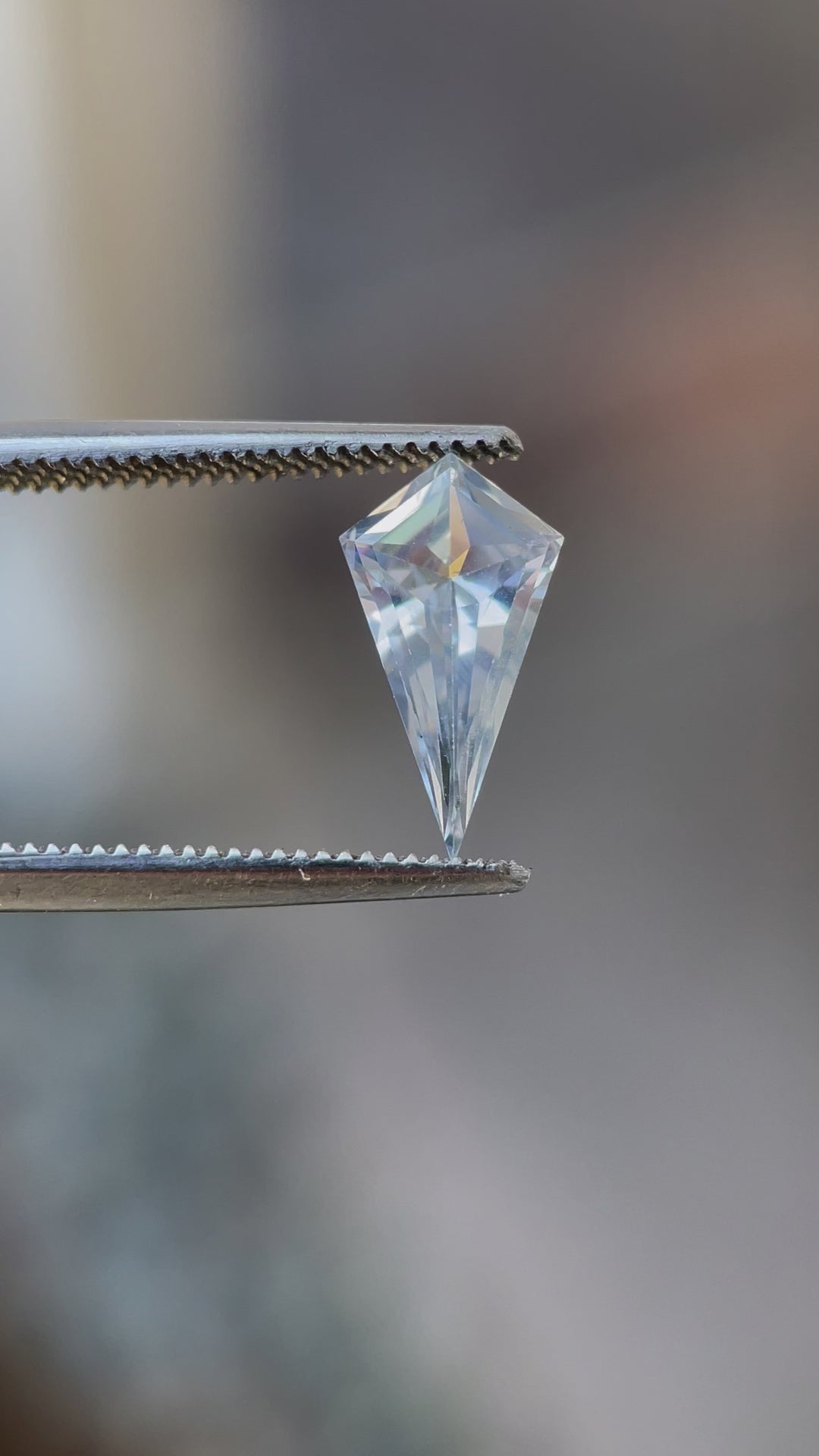 1.66CT Sapphire: Periwinkle Powder Blue Geometric Step Cut Kite