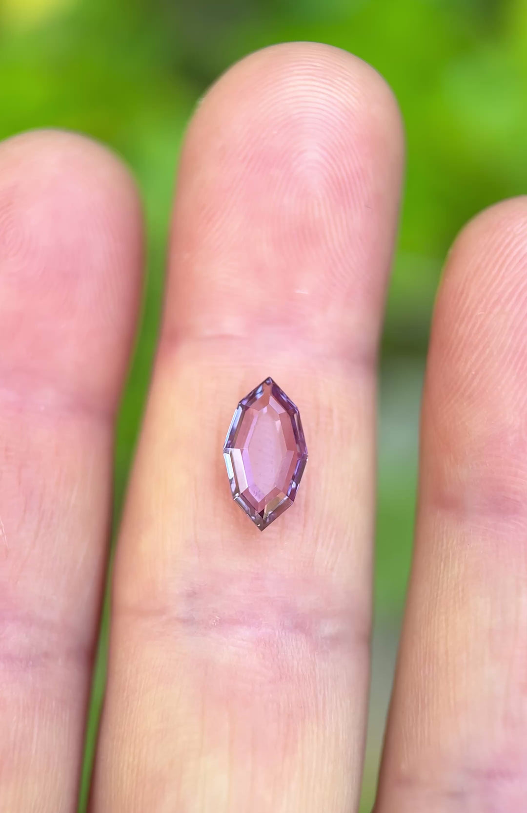 1.85CT Sapphire: Violet Purple Custom Antique Style Geometric Marquise Portrait Cut