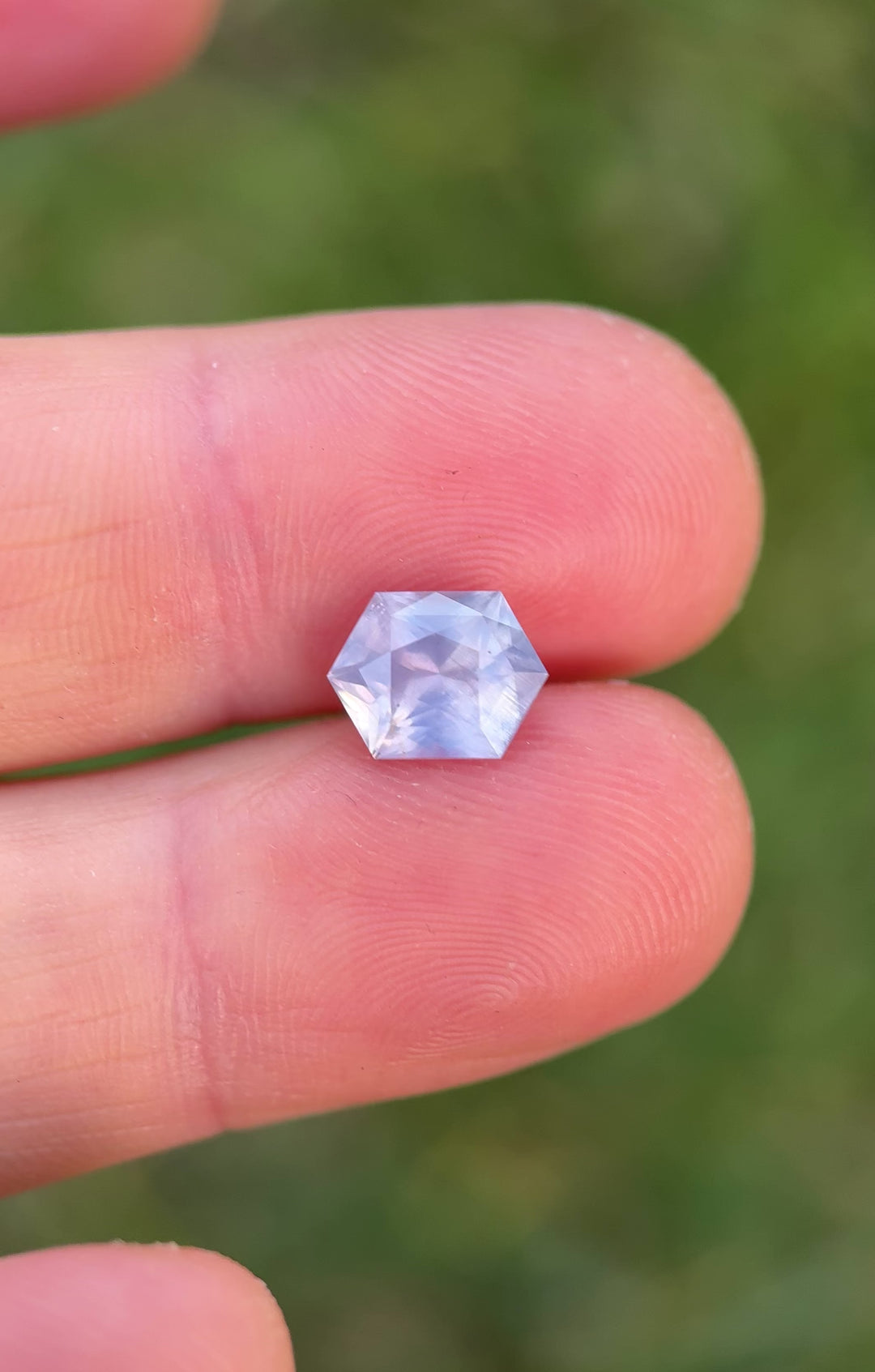 2.90CT Sapphire: Lavender Lilac Precision Custom Hexagon Mixed Cut