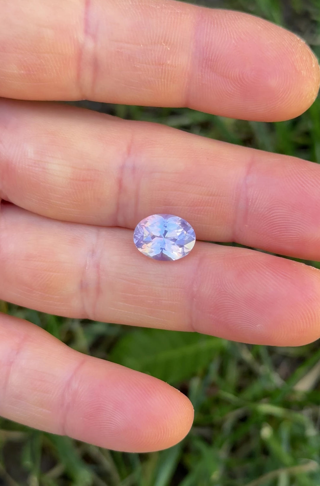 5.01CT Sapphire: Grayish Pink Lilac Purple Precision Custom Oval Modified Brilliant Cut