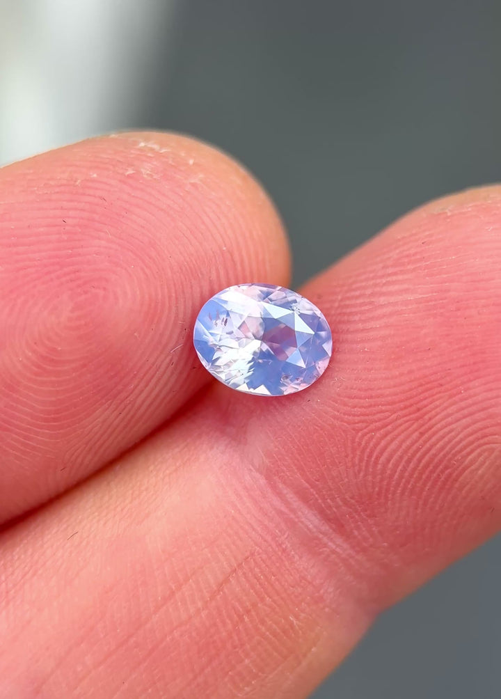 1.53CT Sapphire: Opalescent Purplish Violet Precision Oval Mix Cut
