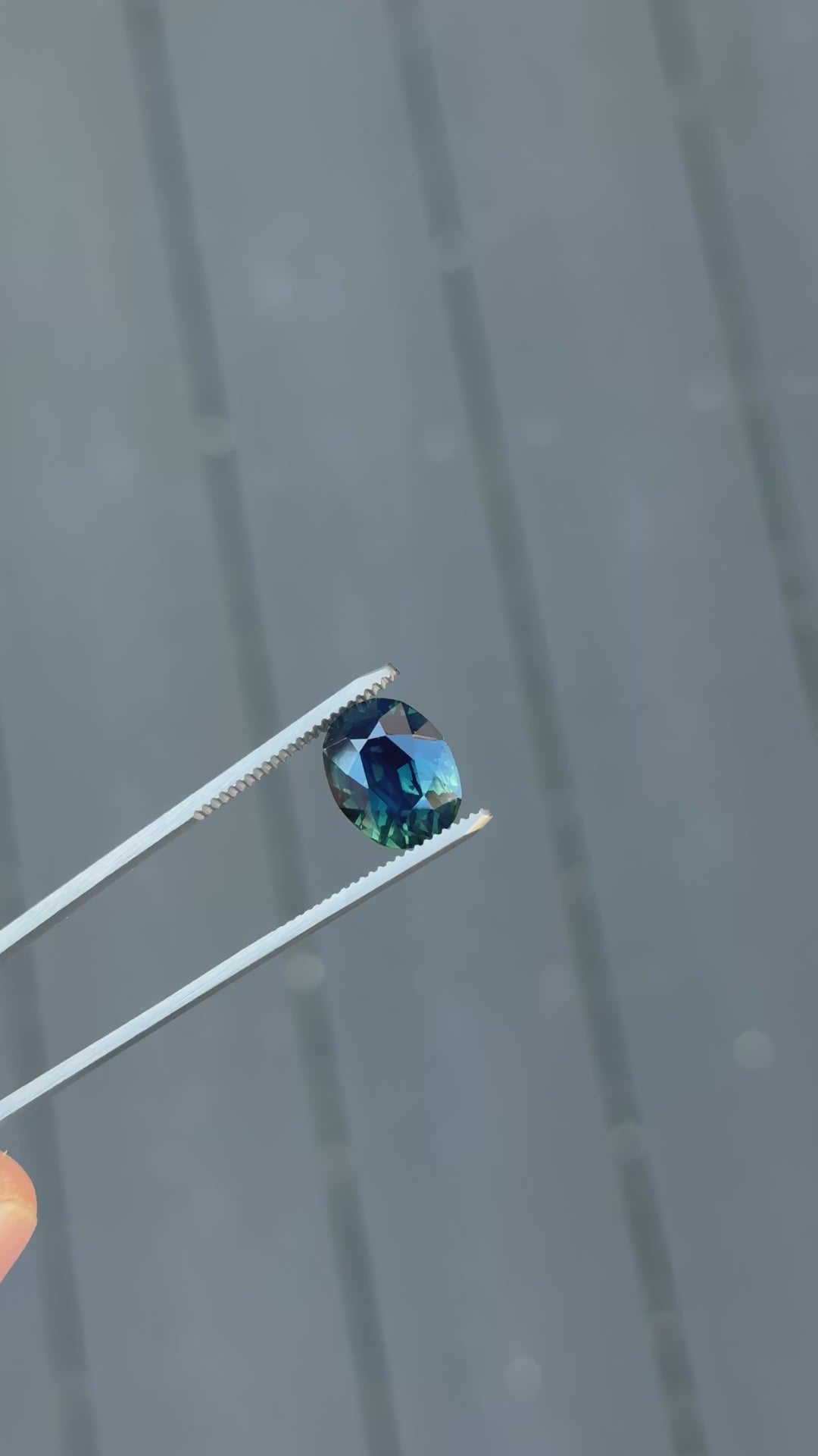 5.71CT Sapphire: Vibrant Teal Blue Green Custom Antique Style Oval Modified Brilliant Cut