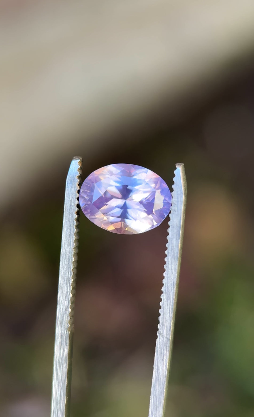 5.01CT Sapphire: Grayish Pink Lilac Purple Precision Custom Oval Modified Brilliant Cut