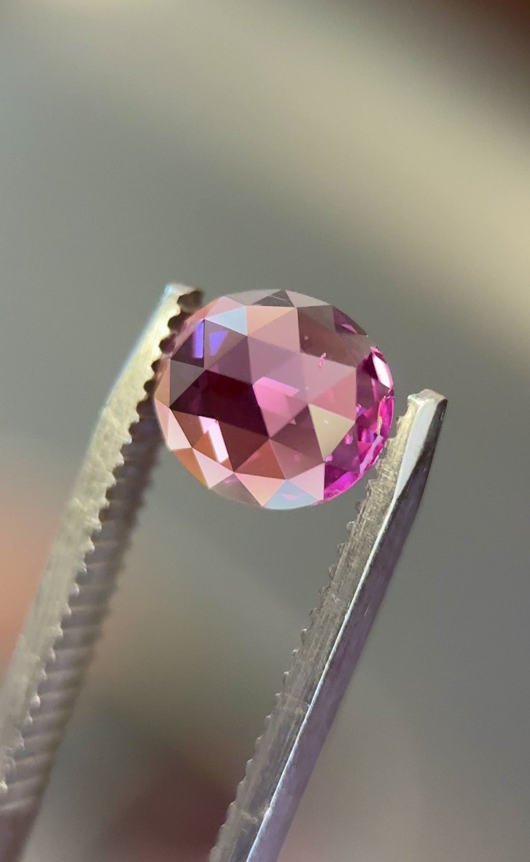 1.93CT Sapphire: Vivid Hot Pink Precision Oval Rose Cut