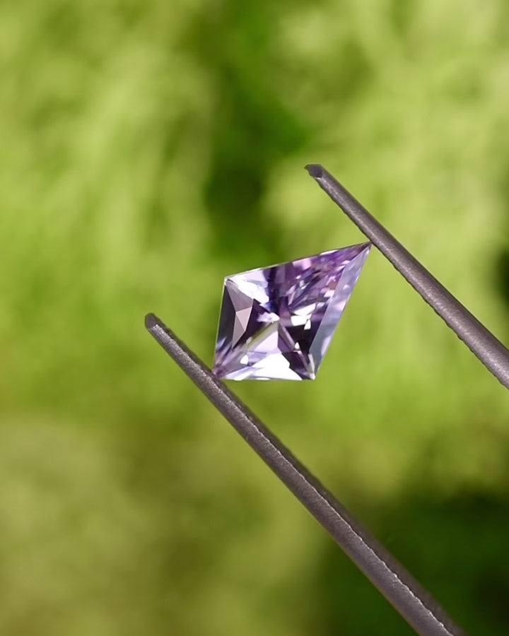 0.97CT Sapphire: Lilac Purple Custom Kite Cut