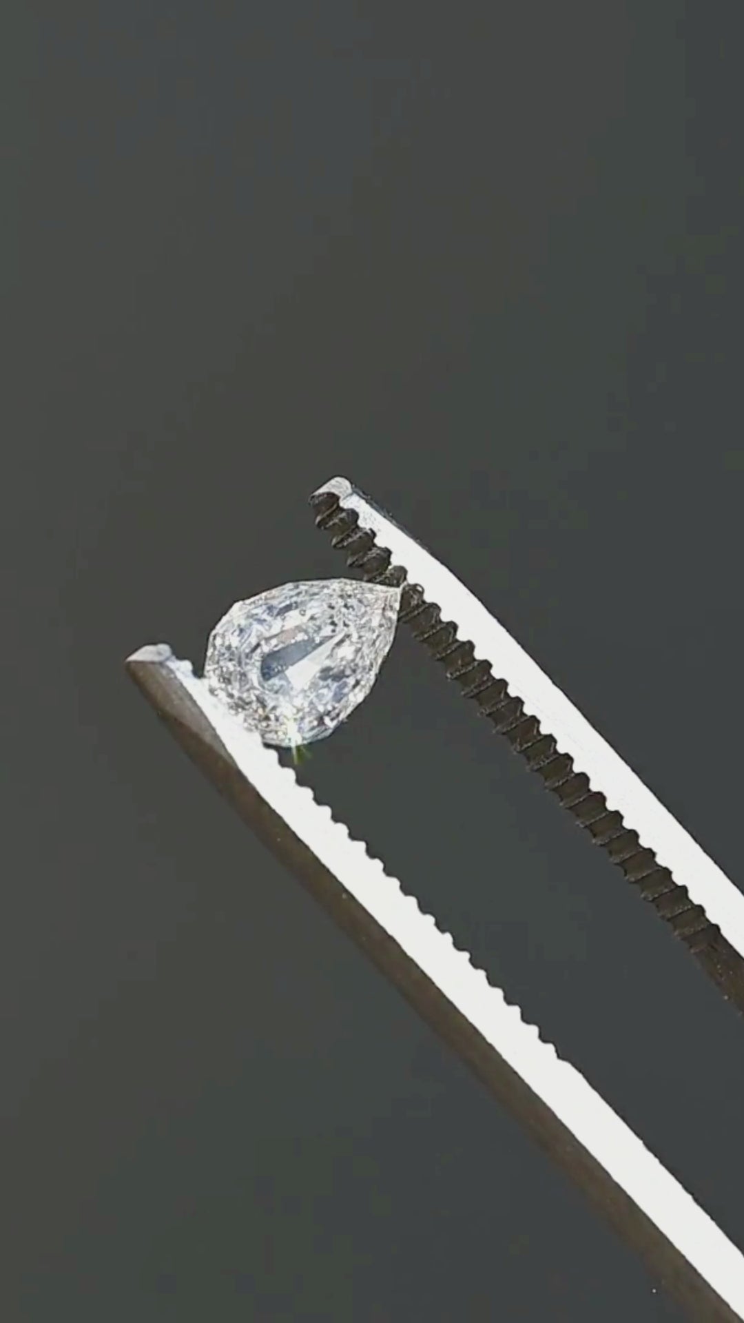 0.97CT Diamond: Salt and Pepper Geopear Cut