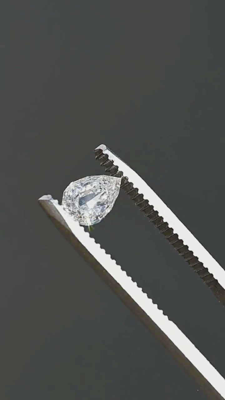 0.97CT Diamond: Salt and Pepper Geopear Cut