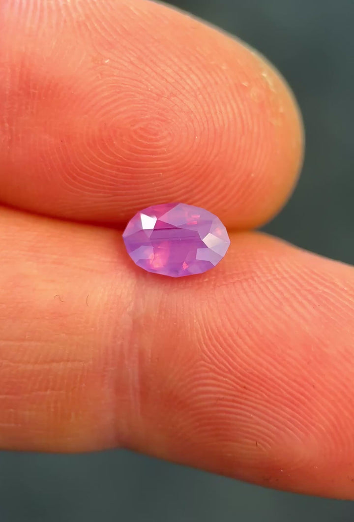 1.20CT Sapphire: Opalescent Rich Purple Pink Precision Moval Mix Cut