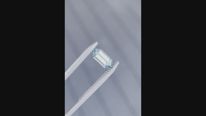 1.05ct Sapphire: Lagoon Teal Blue Green Septagon Bullet-Shaped