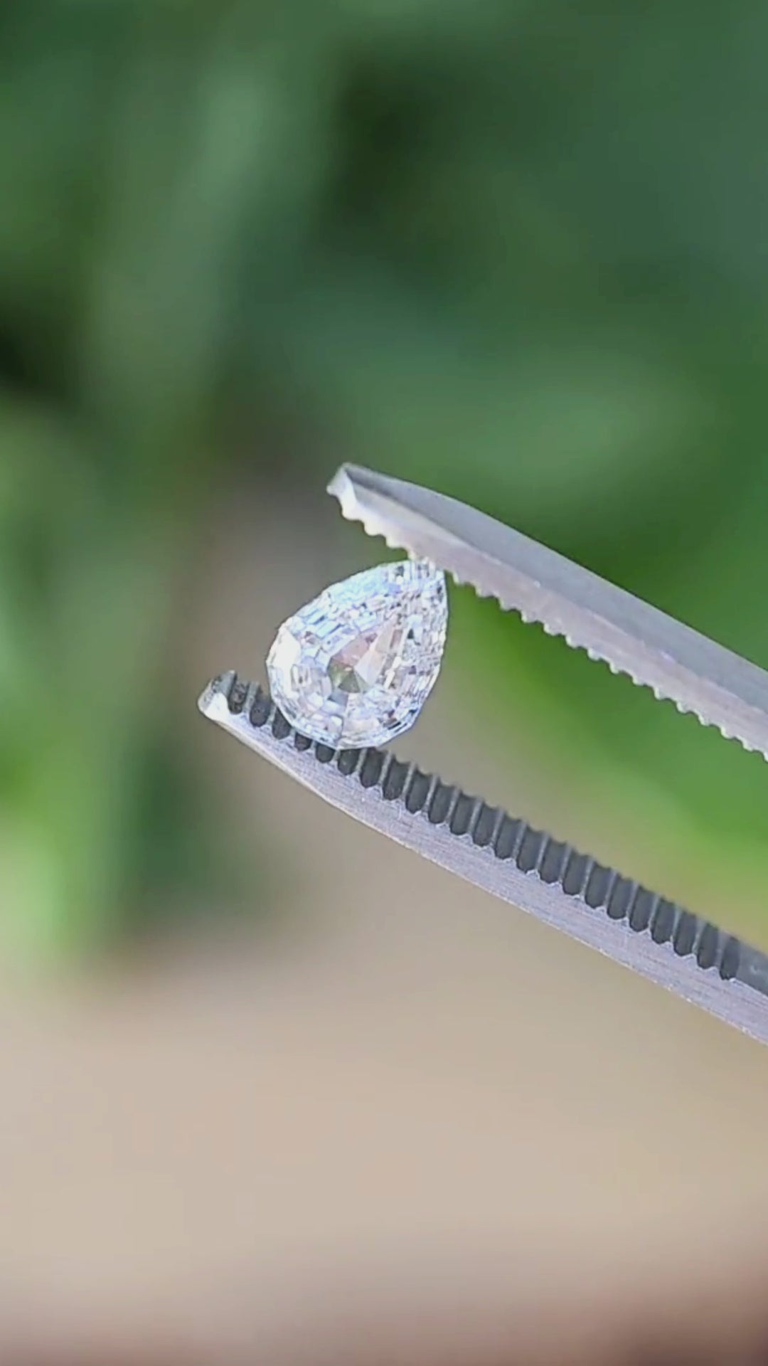 0.97CT Diamond: Salt and Pepper Geopear Cut