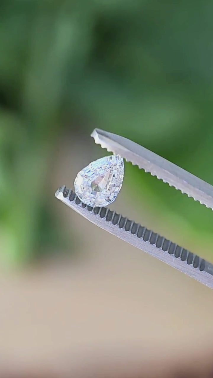 0.97CT Diamond: Salt and Pepper Geopear Cut