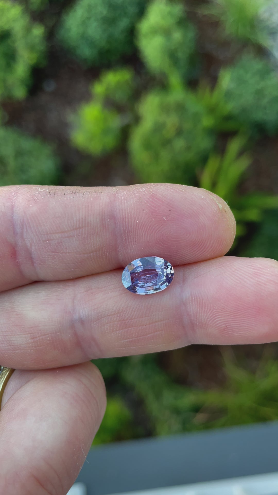 Experience the elegance of a natural untreated purple sapphire weighing 2.56 carats. Featuring a mix brilliant oval cut, this Sri Lankan gem measures 10.06 x 7.14 x 4.10 mm, showcasing vibrant brilliance and exceptional craftsmanship.