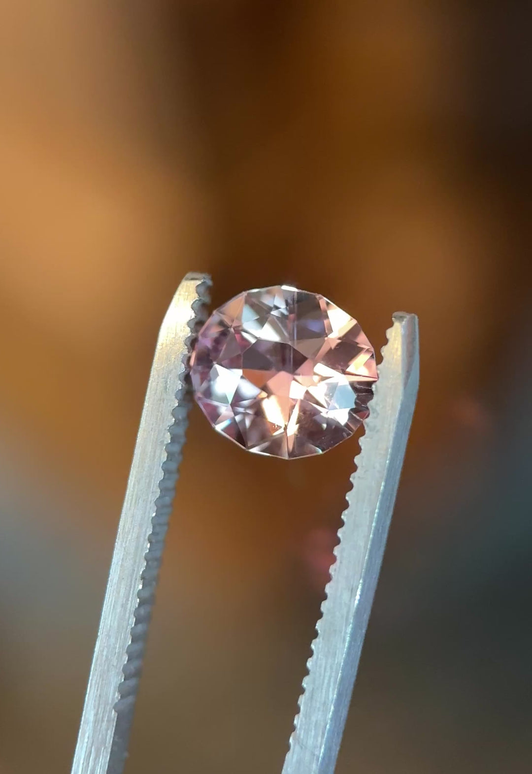 2.86CT Sapphire: Peach to Silver Violet Color Change Precision Custom Geometric Oval Brilliant Cut