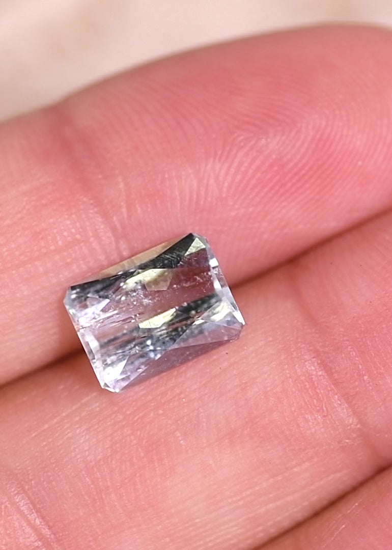 2.63CT Aquamarine: Pale Mint Blue Custom Octagon Mix Cut