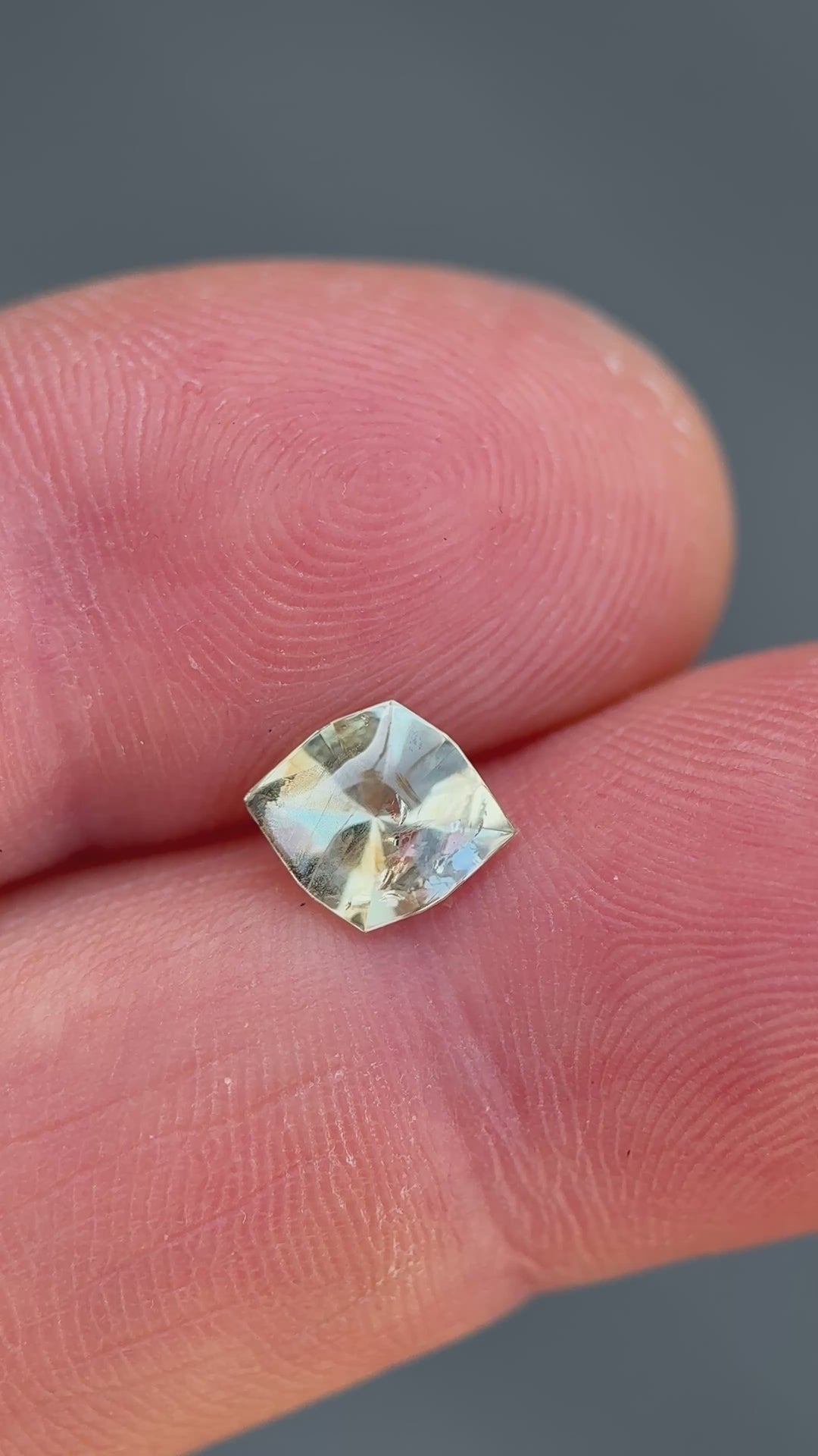 1.22CT Sapphire: Earthy Yellow Teal Green Custom Kite-Rhombus Mixed Cut