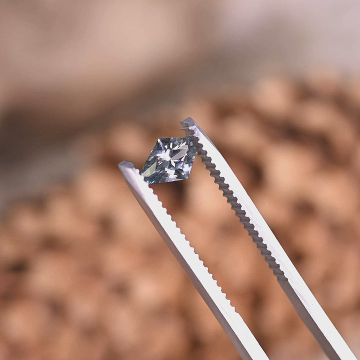 0.64CT Sapphire: Teal Blue Gray Modified Kite Cut