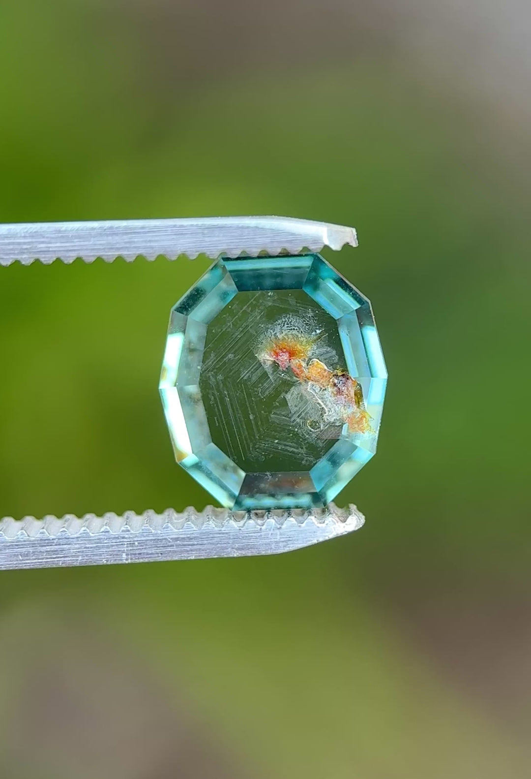 2.48CT Sapphire: Celestial Glacier Vivid Teal Blue Precision Custom Portrait Cut