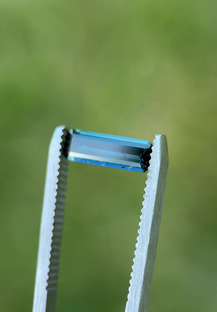 1.25CT Sapphire: Deep Oceanic Titanic Blue Elongated Emerald Cut