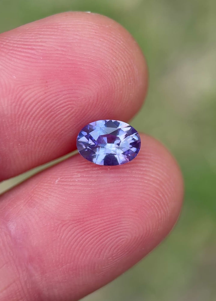 2.03CT Sapphire: Pink Violet Purple Precision Oval Mix Cut