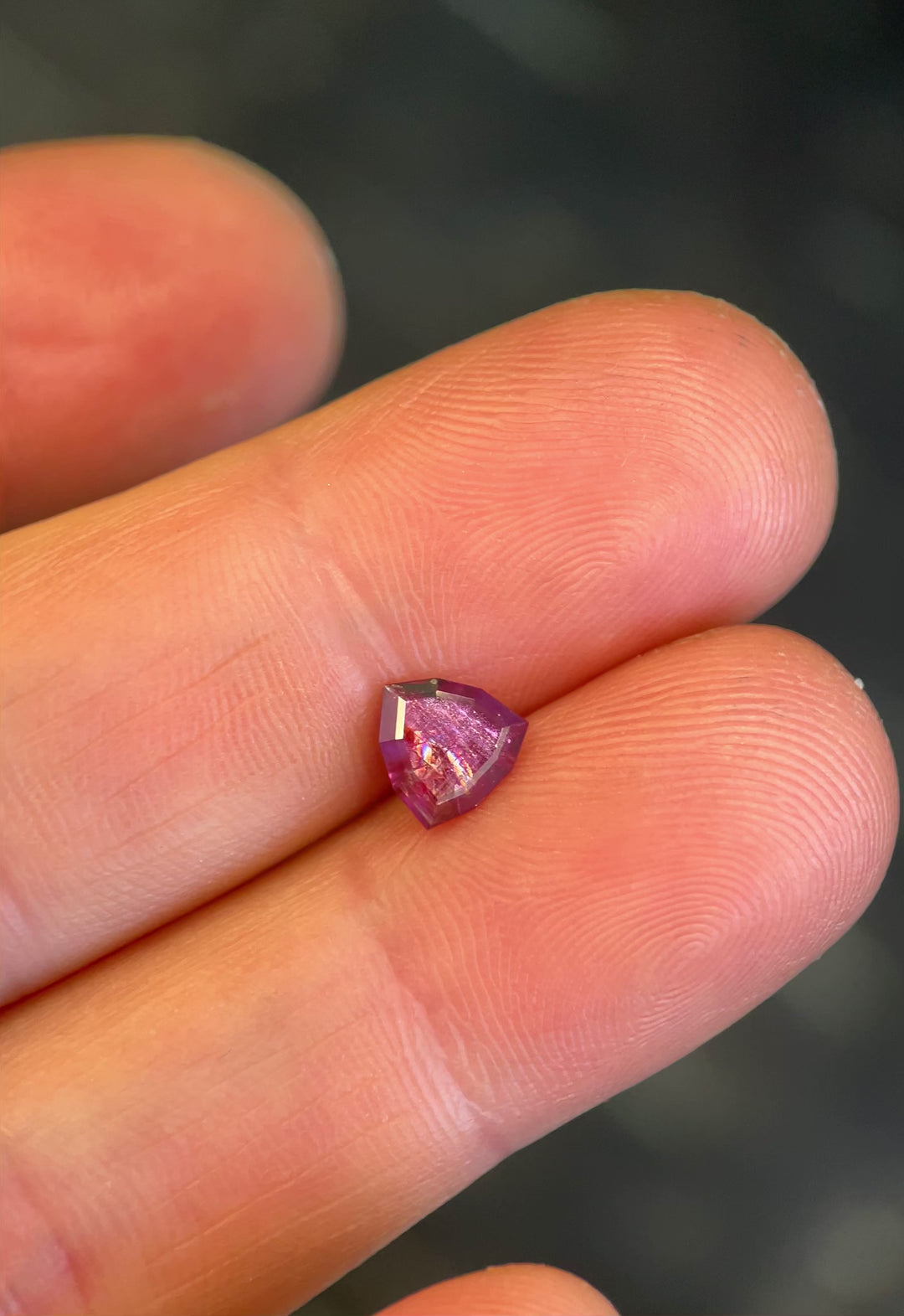 1.10CT Ruby: Red and Purple Custom Trillion