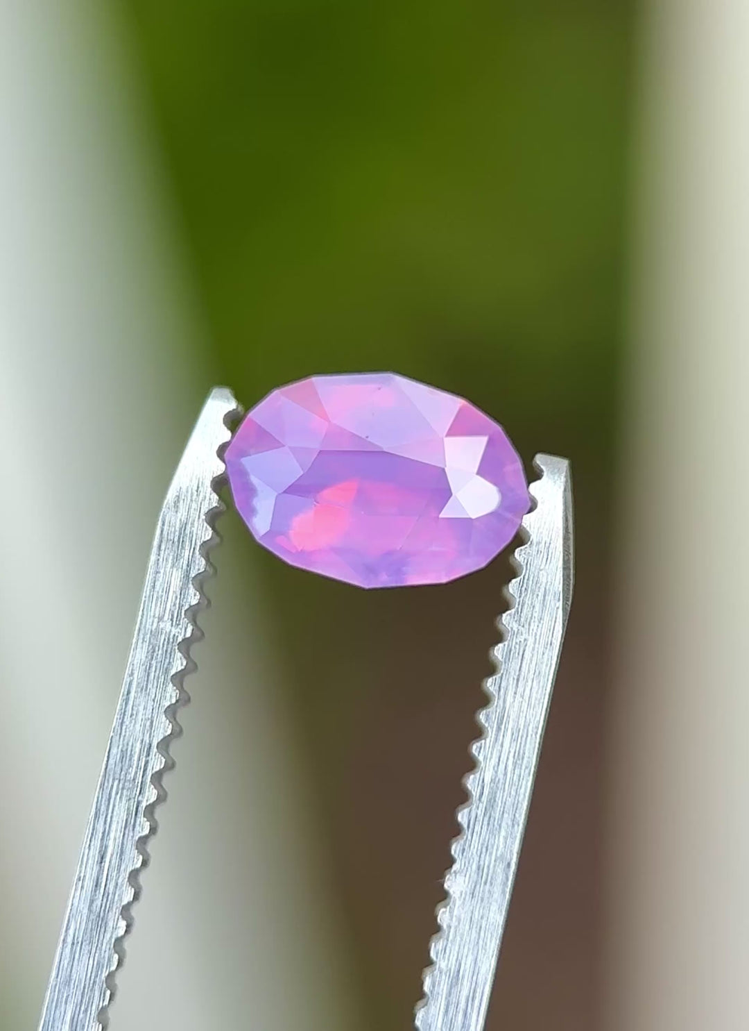 1.20CT Sapphire: Opalescent Rich Purple Pink Precision Moval Mix Cut