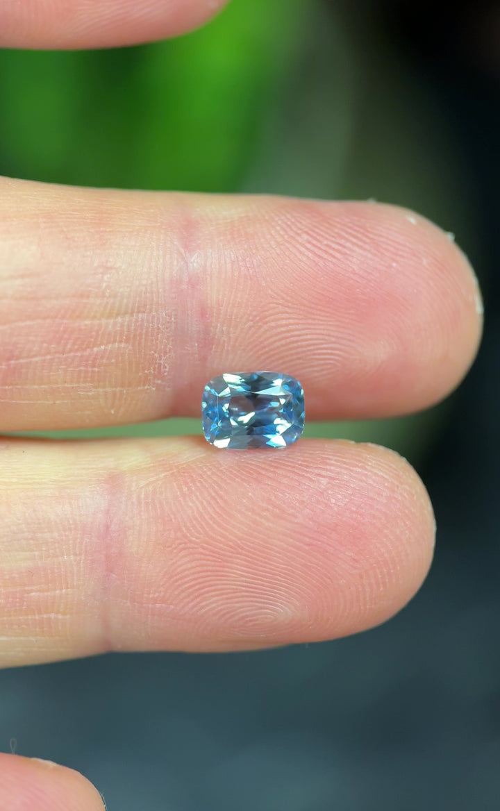 2.04CT Sapphire: Steely Cornflower Periwinkle Blue Precision Elongated Cushion Cut