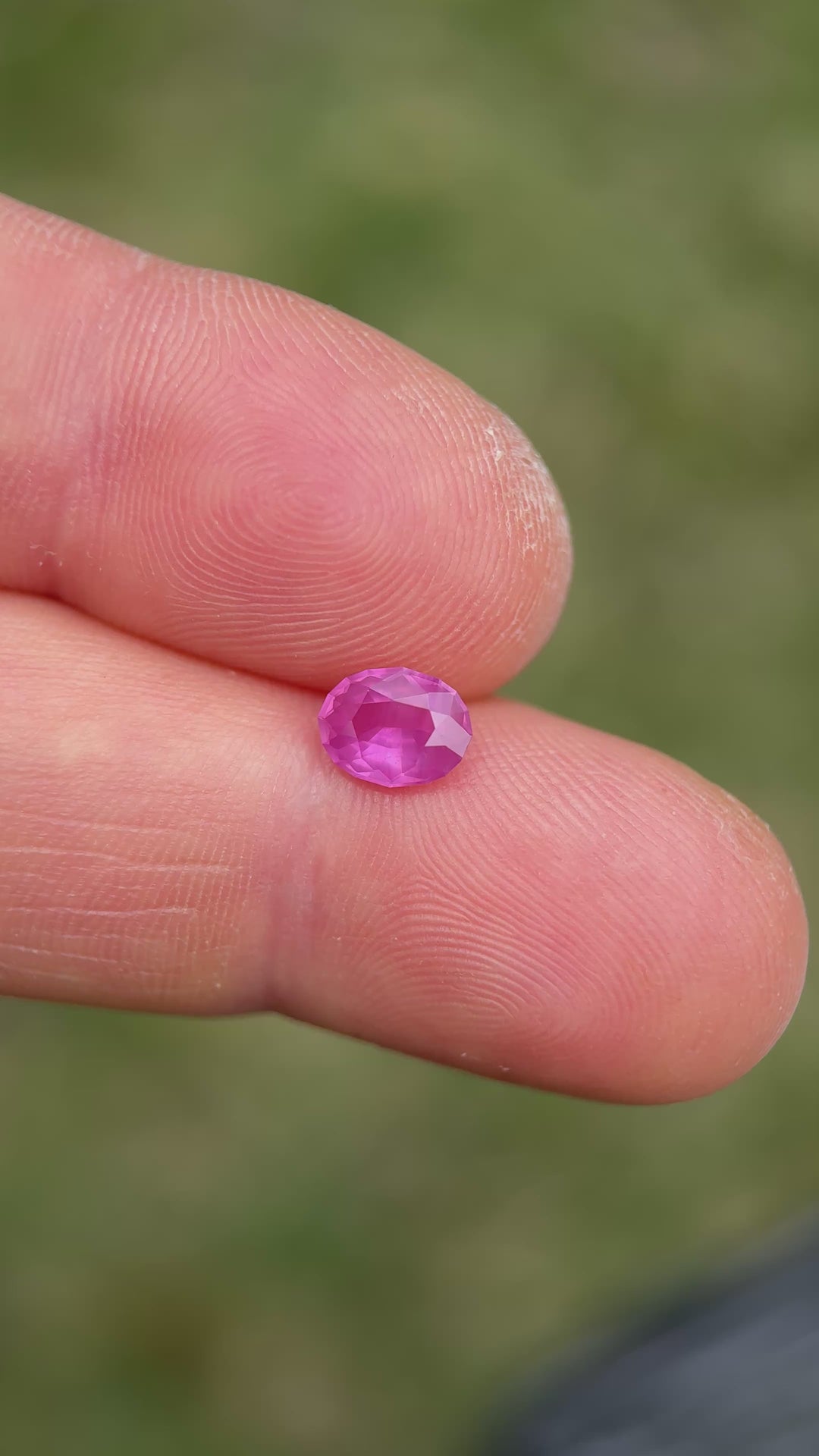 1.08CT Sapphire: Hot Pink Opalescent Precision Oval Mixed Cut