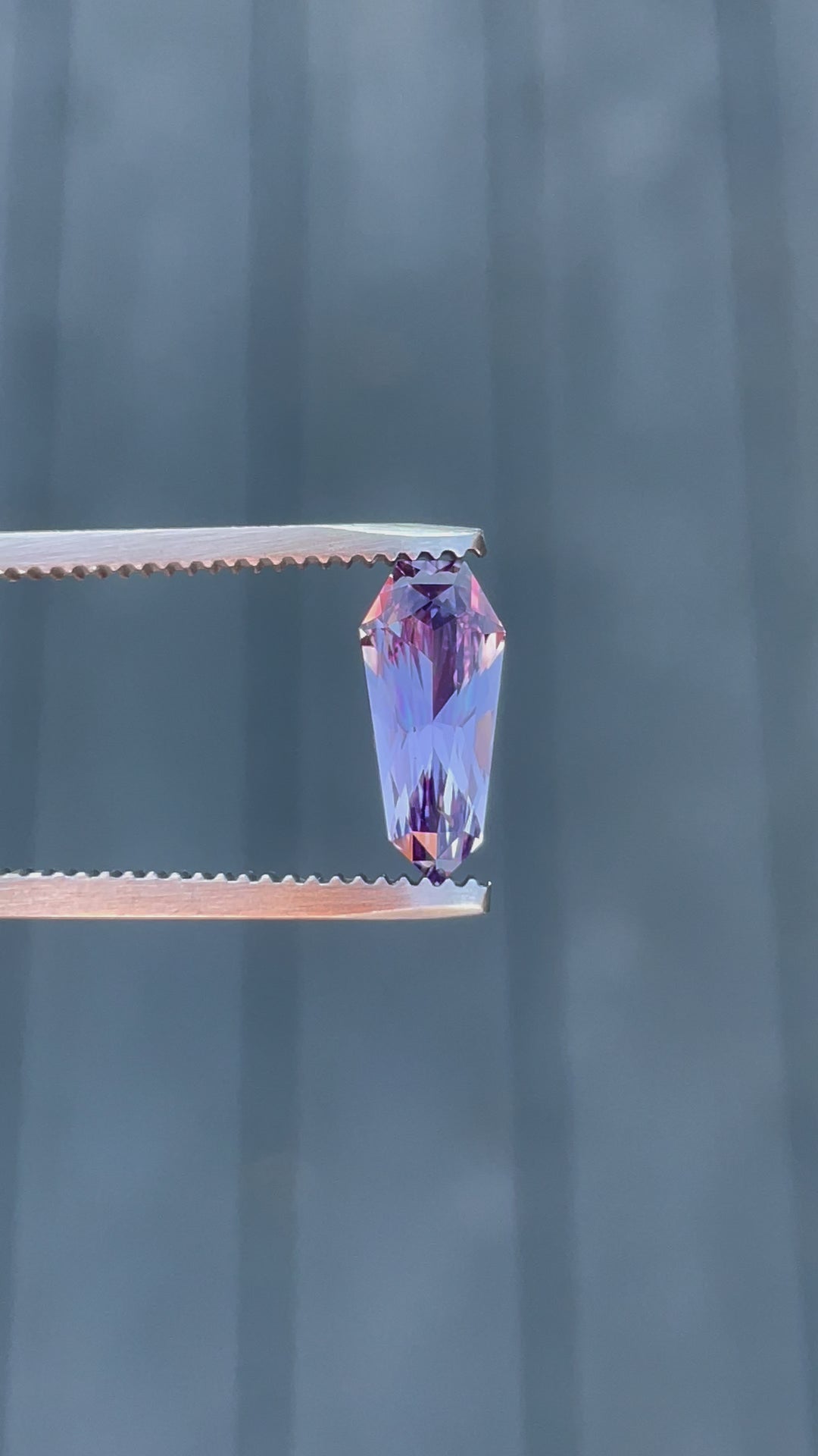 2.03CT Sapphire: Violet Purple Precision Custom Elongated Shield Cut