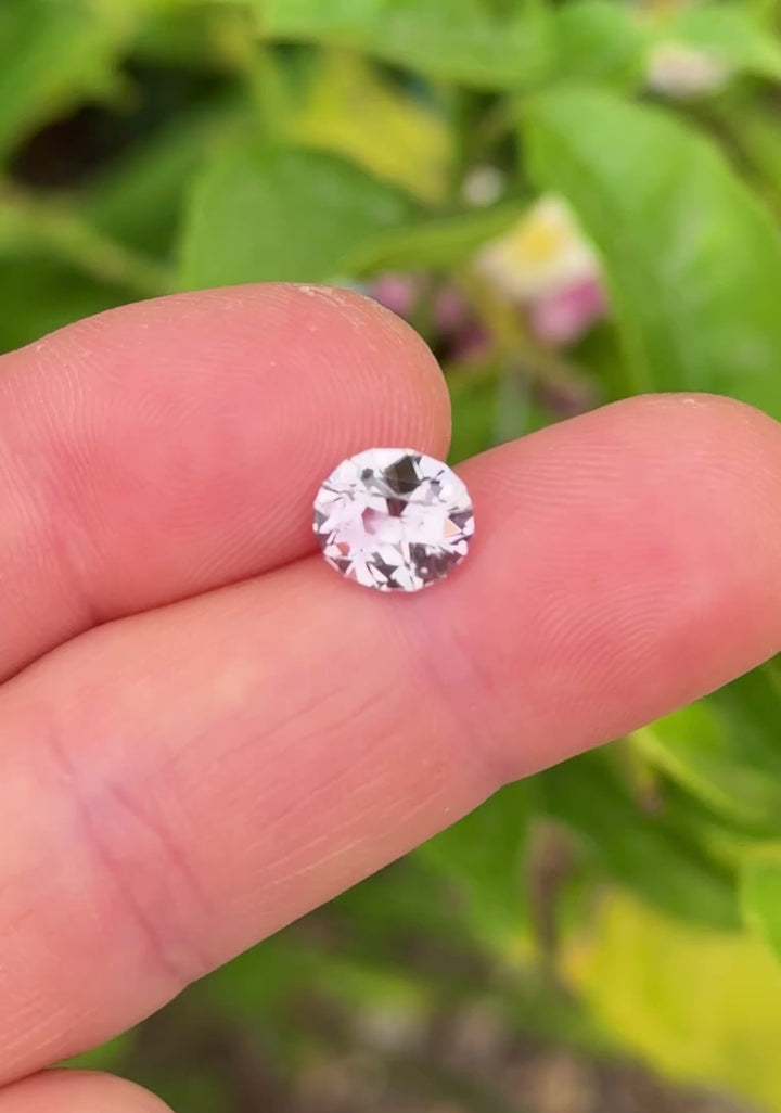 2.86CT Sapphire: Peach to Silver Violet Color Change Precision Custom Geometric Oval Brilliant Cut