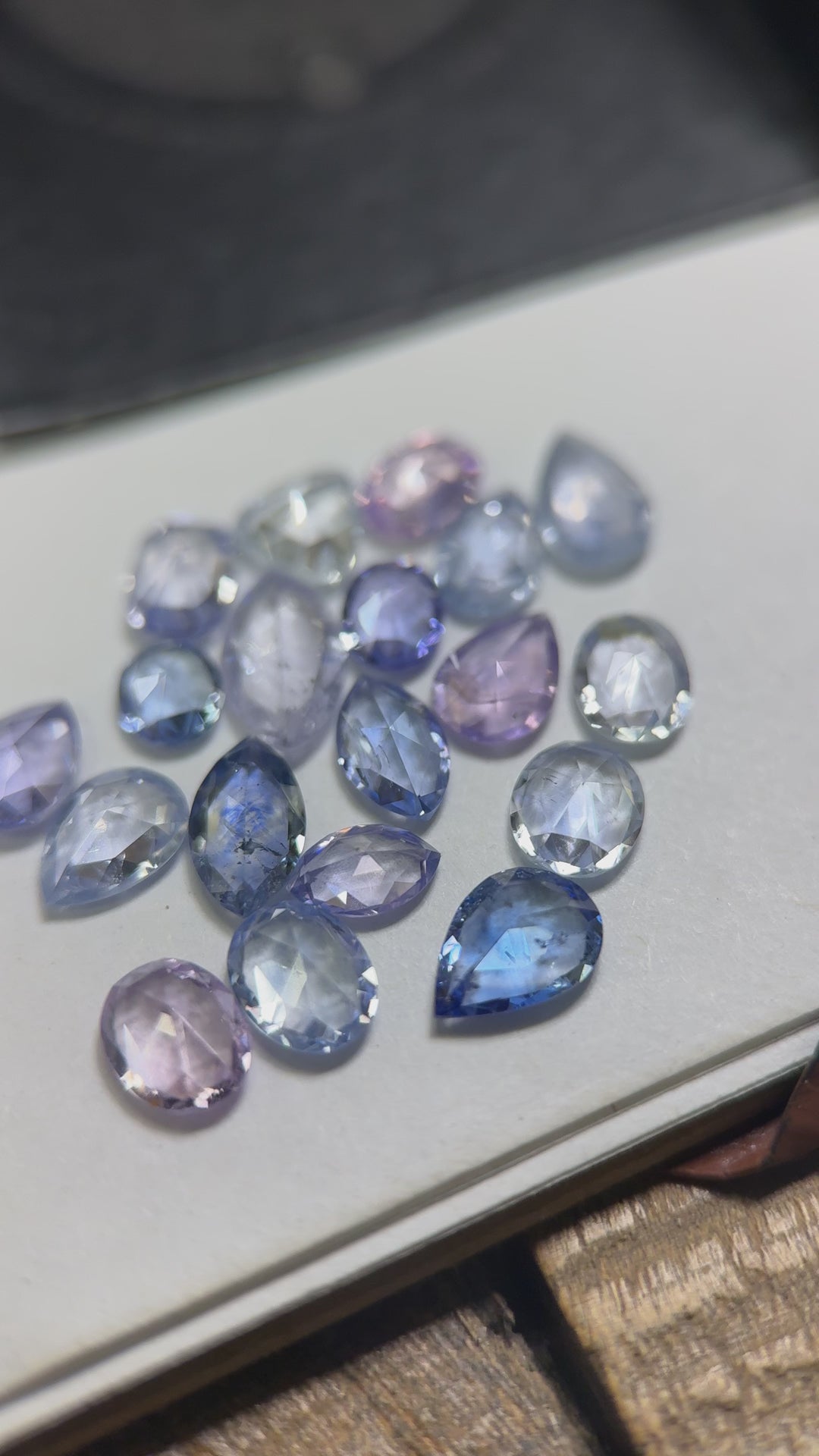 12.48CTW Sapphire Parcel: Fancy Lavender Violet Silver Periwinkle Cornflower Precision Rose Cut Mixed