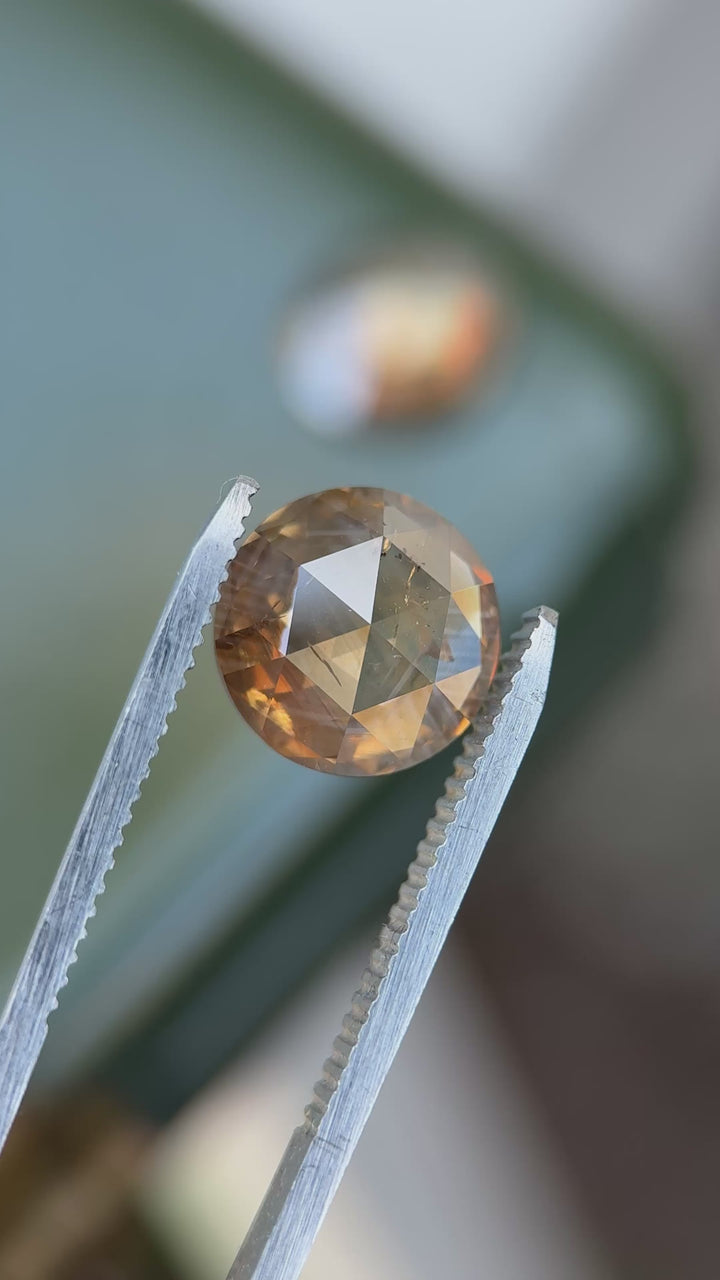 6.75CTW Diamond Pair: Tiger Striped Rose Cut