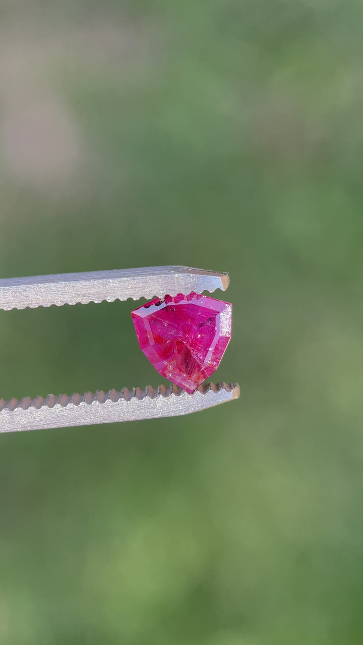 1.10CT Ruby: Red and Purple Custom Trillion