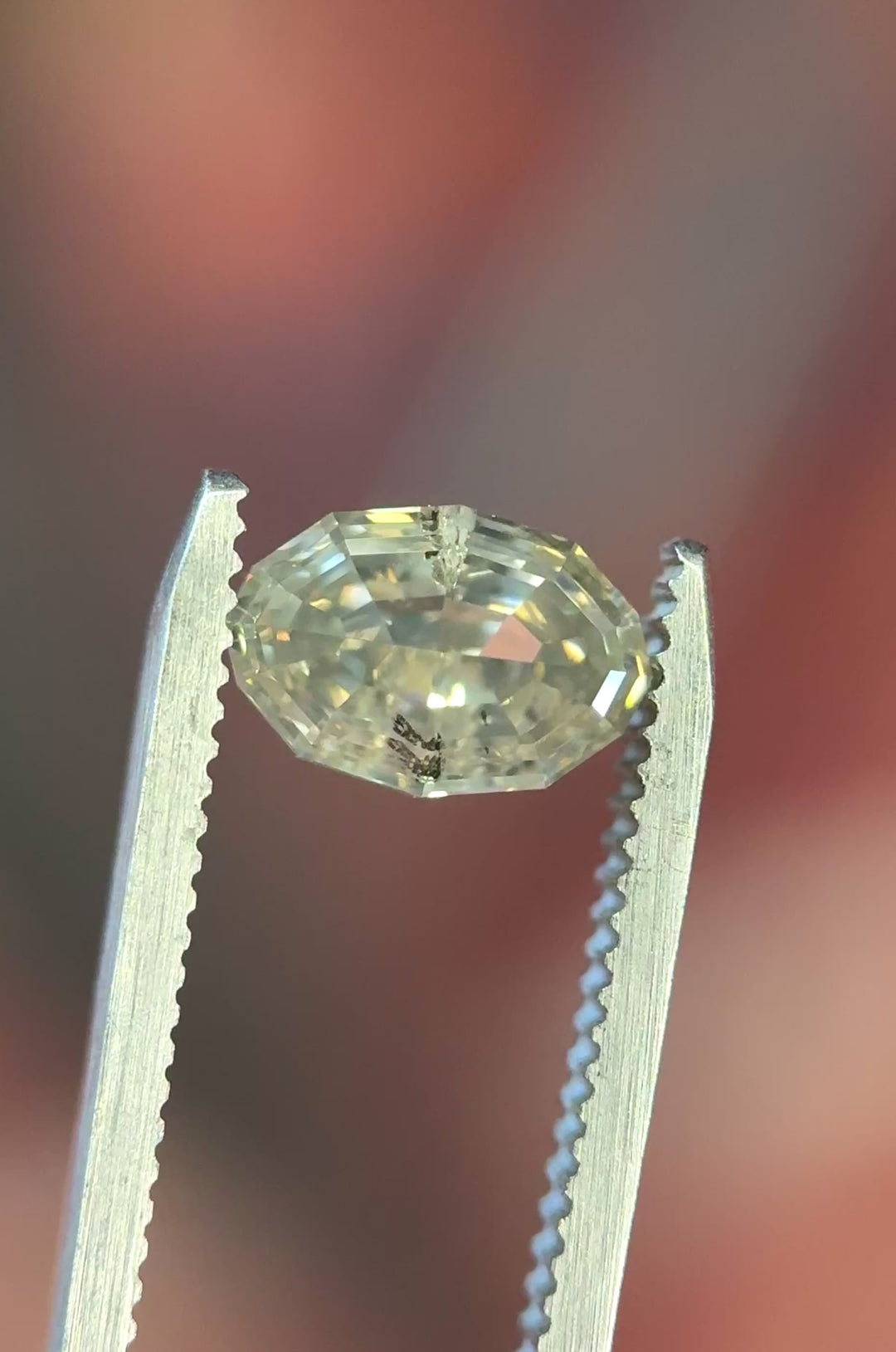 2.53CT Diamond: Fancy Gray Antique Style Step Cut Moval