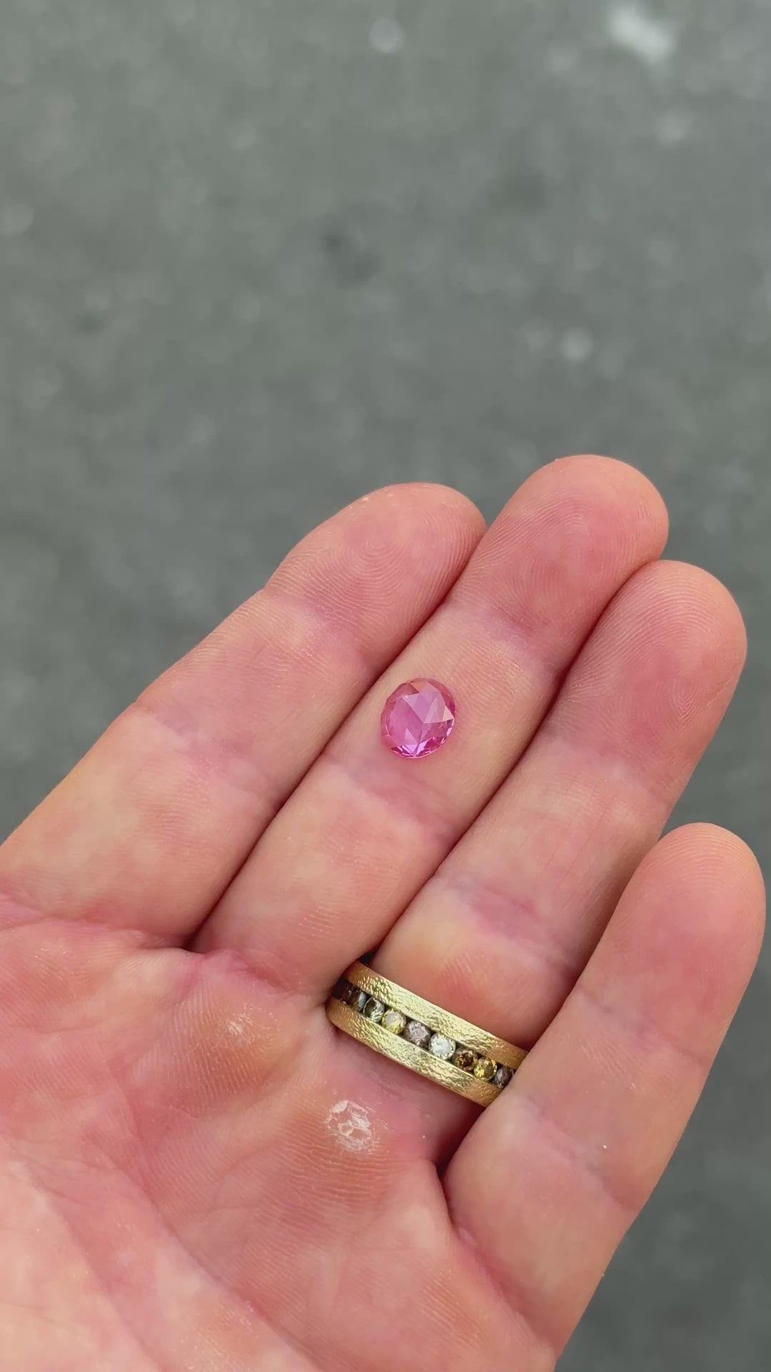 1.93CT Sapphire: Vivid Hot Pink Precision Oval Rose Cut