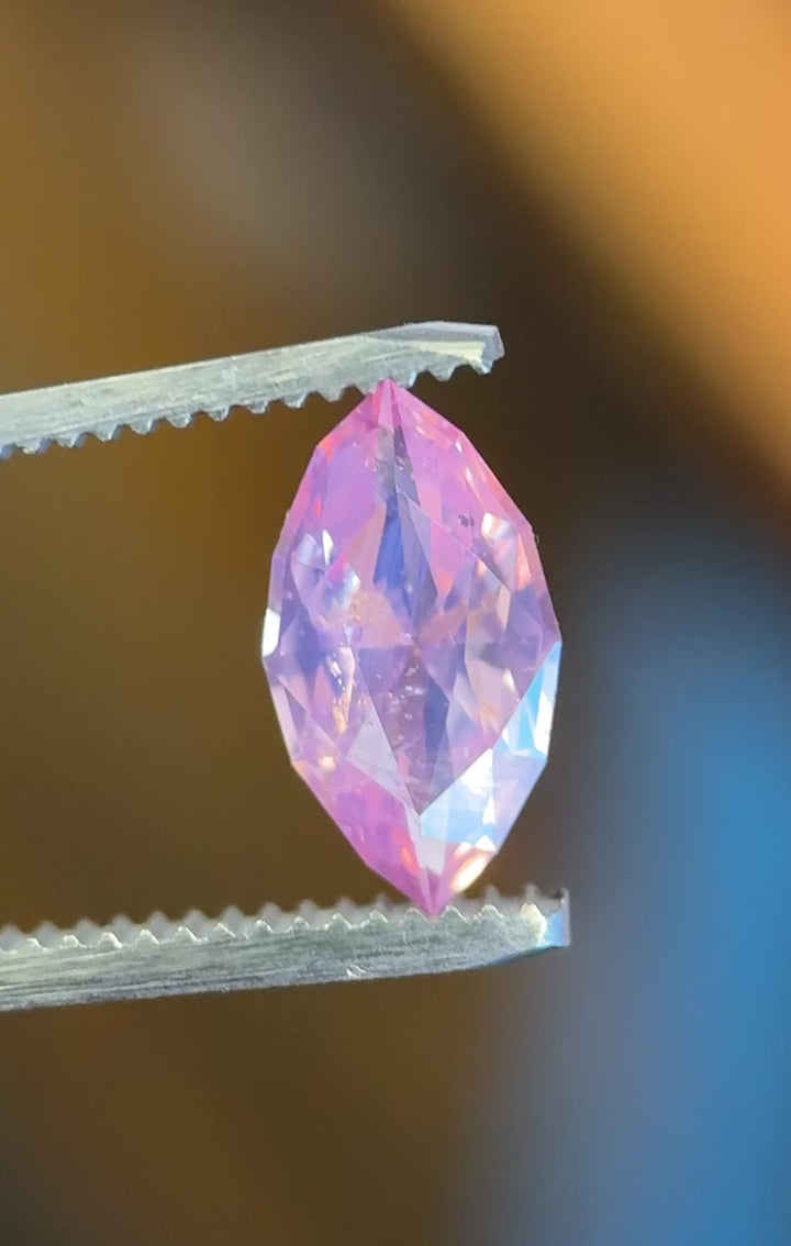 2.00CT Sapphire: Opalescent Padparadscha Precision Custom Marquise Mixed Cut