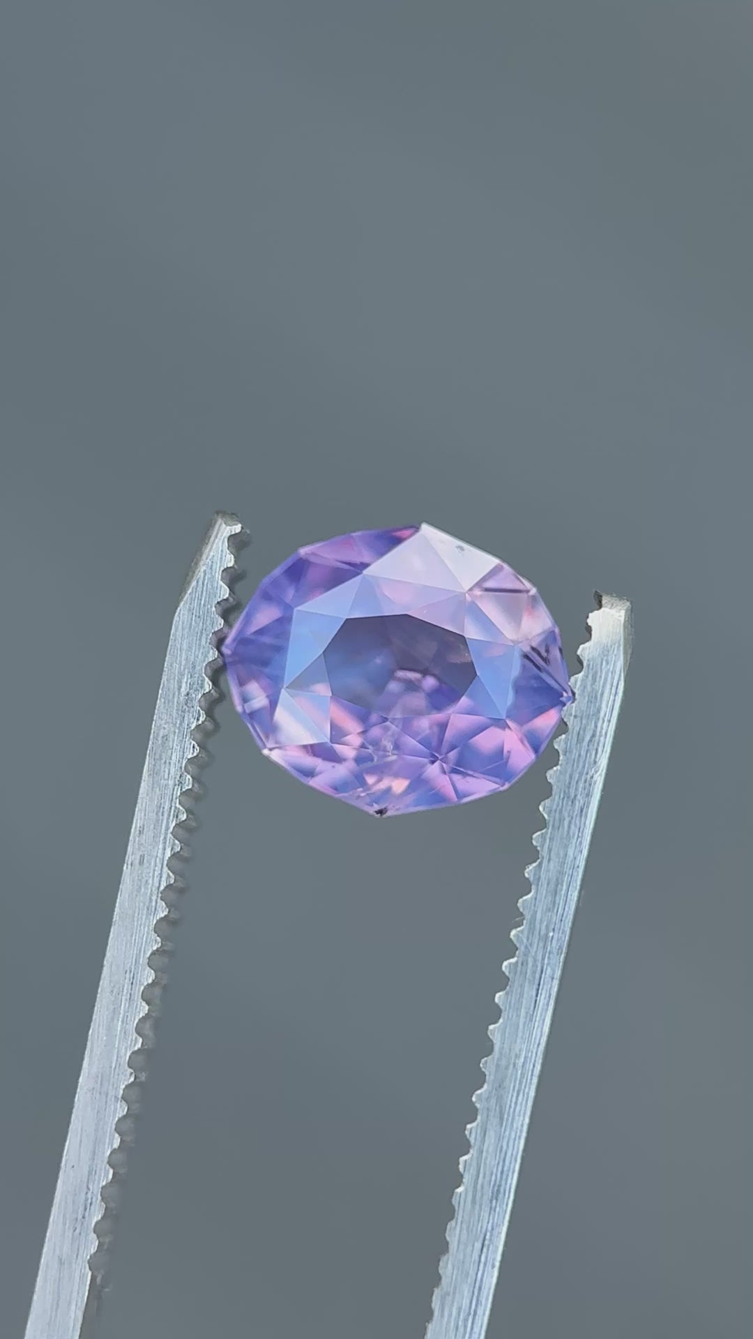 2.52CT Sapphire: Opalescent Purple Pink Precision Oval Mix Cut