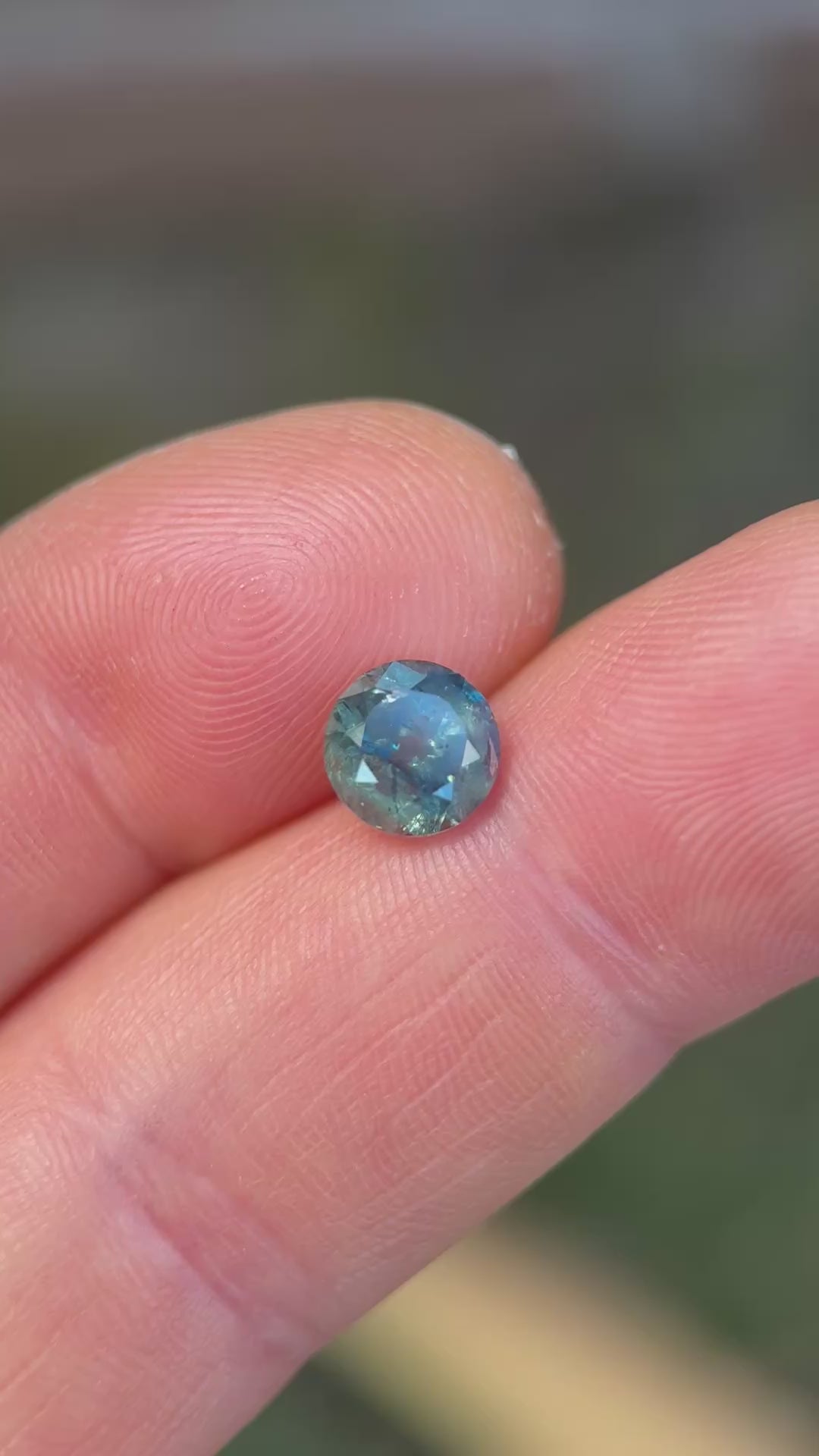 2.23CT Sapphire: Oceanic Teal Greenish Blue Antique Style Custom Old European Cut