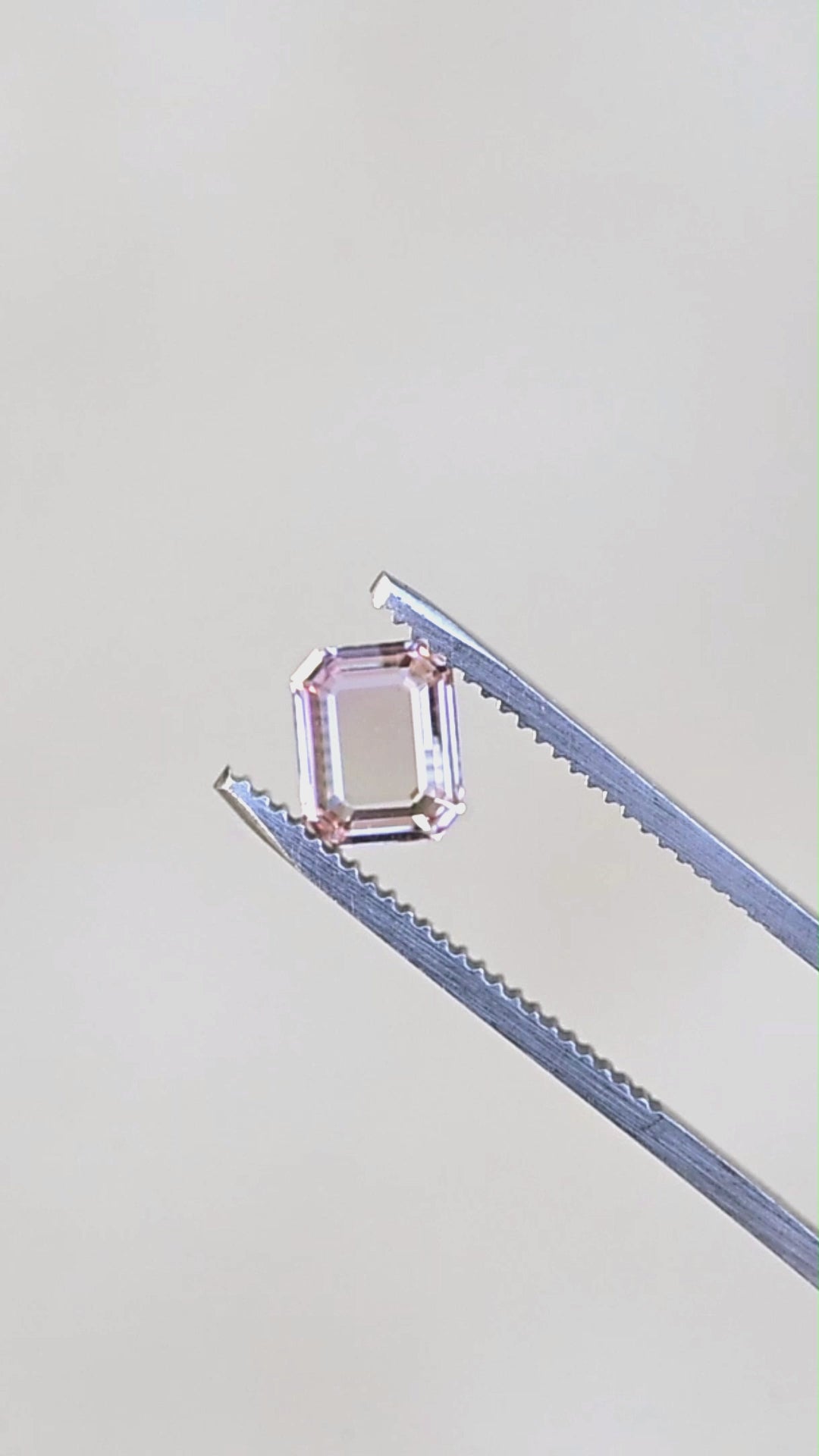 1.50CT Sapphire: Ballet Pink Peach Octagonal Portrait Cut