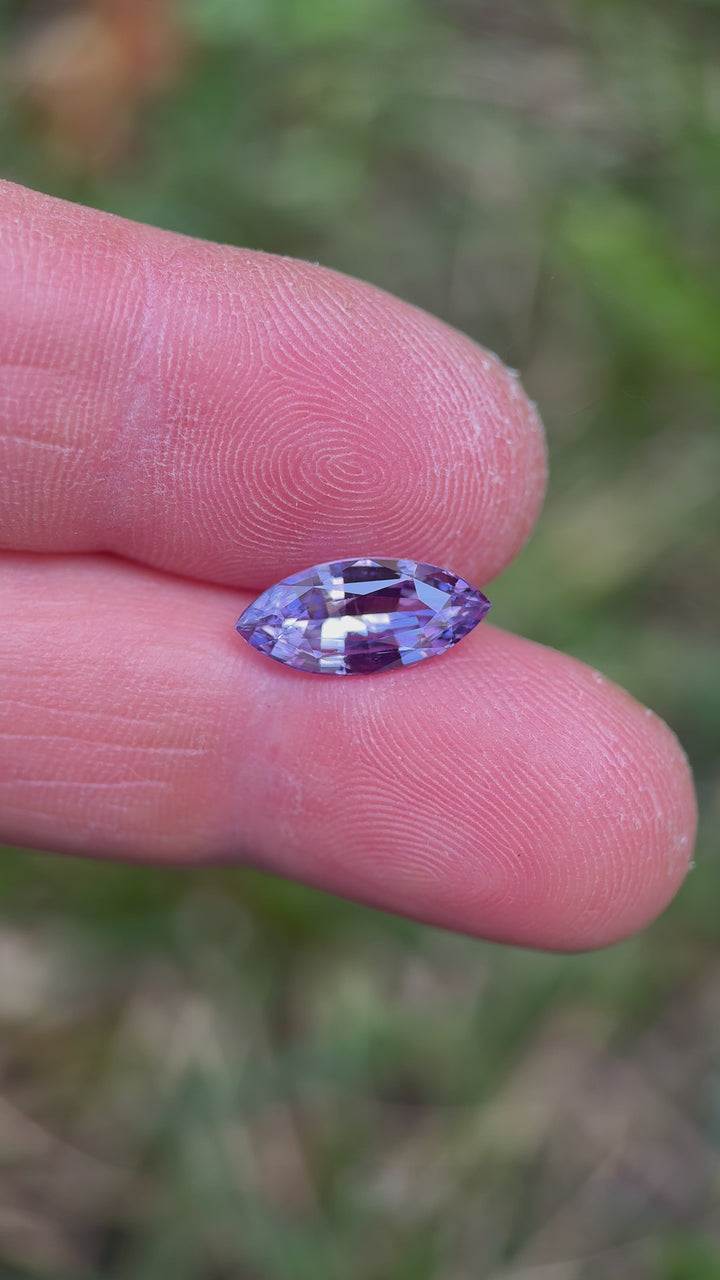 3.08CT Sapphire: Violet Purple Precision Marquise Brilliant Cut
