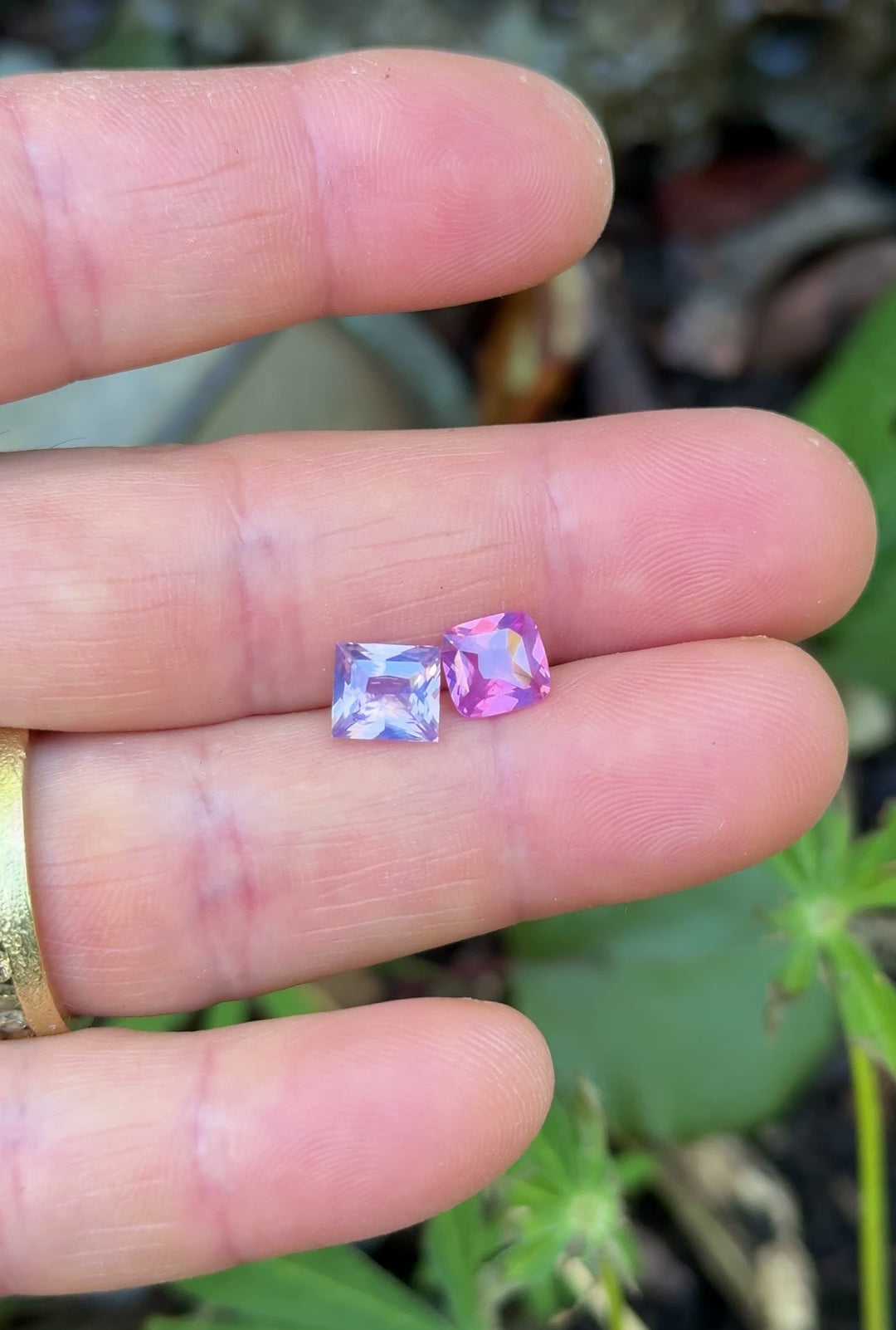 1.55CT Sapphire: Vibrant Purplish Pink Opalescent Precision Cushion Mixed