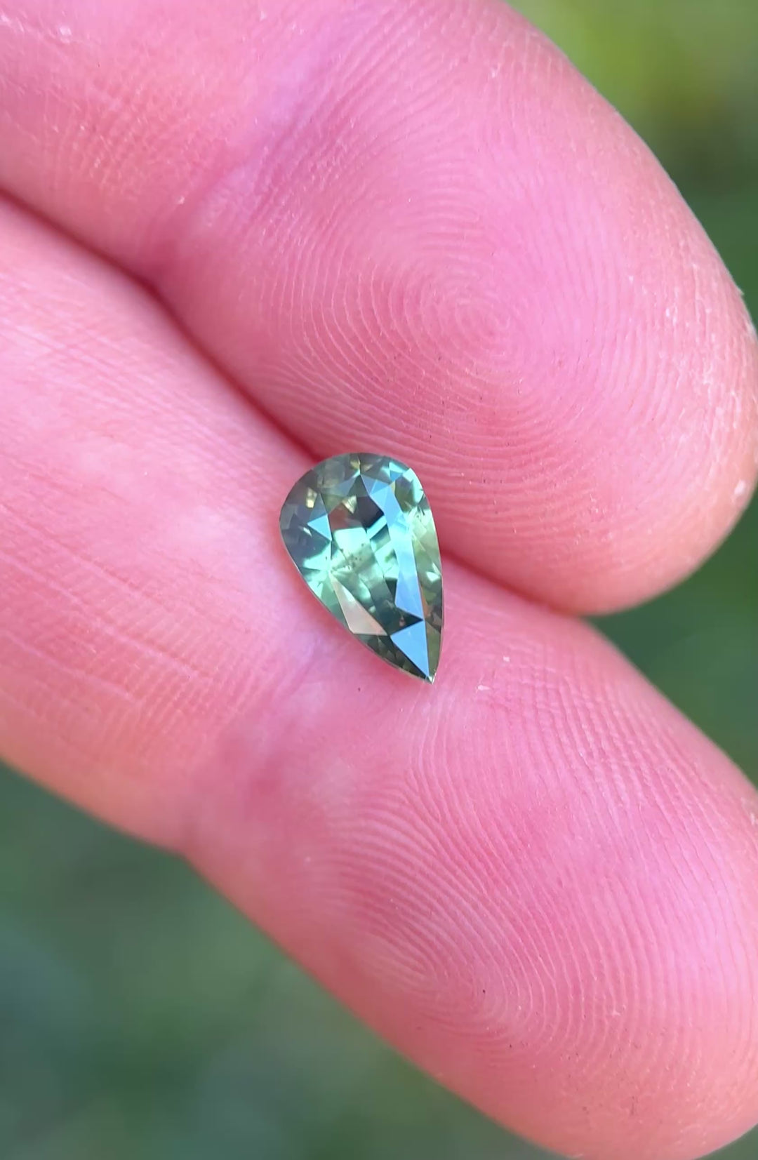 2.07CT Sapphire: Opalescent Teal Blue Green Precision Pear Mix Cut