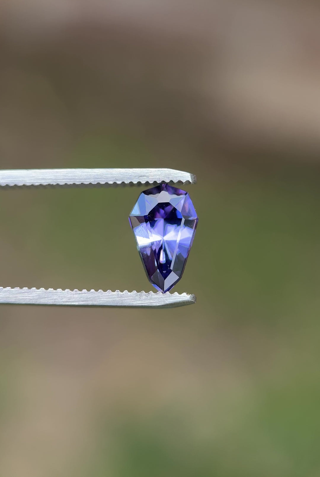 2.47CT Tanzanite: Slightly Teal Greenish Blue Purple Mermaid Custom Shield Mixed Cut