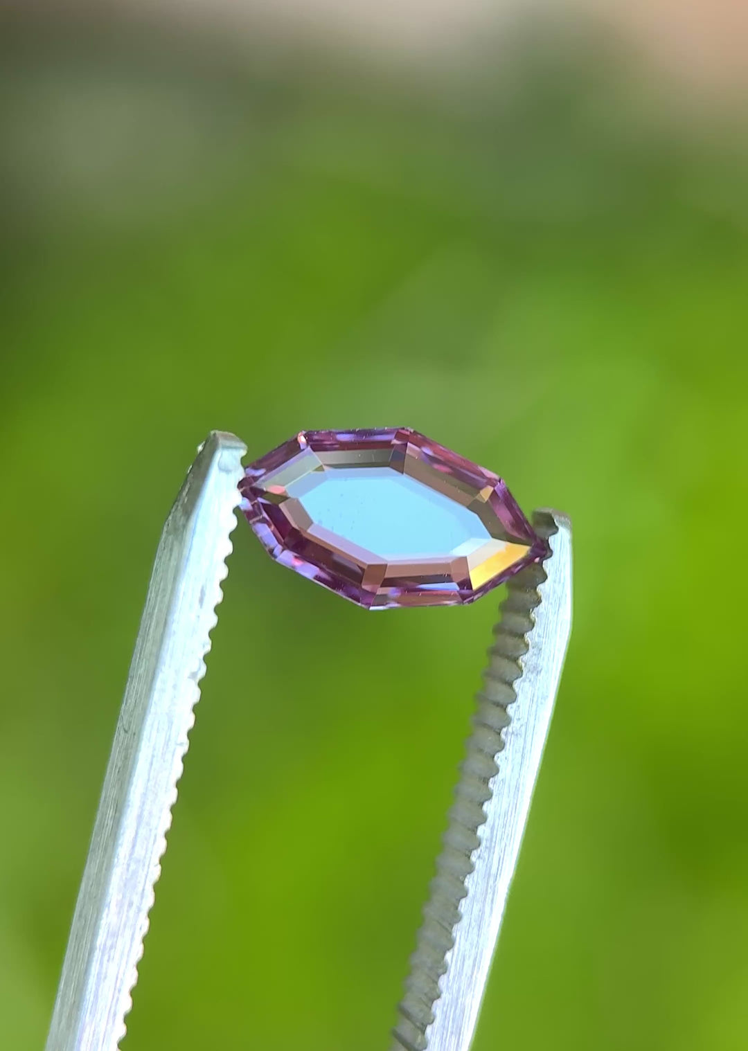 1.85CT Sapphire: Violet Purple Custom Antique Style Geometric Marquise Portrait Cut